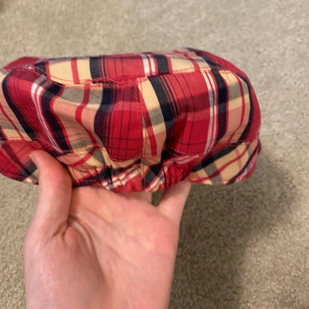 Girls Pink Plaid Hat